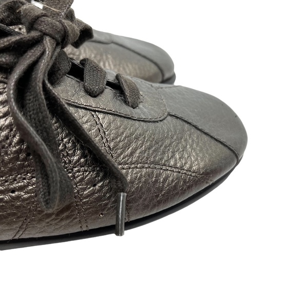 AEROSOLES TOY SOLDIER Metallic Bronze Genuine Leather Sneakers Casual Shoes 5 M - Picture 4 of 16